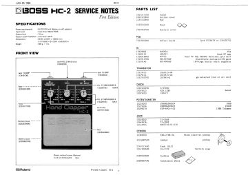 Boss HC 2 schematic circuit diagram